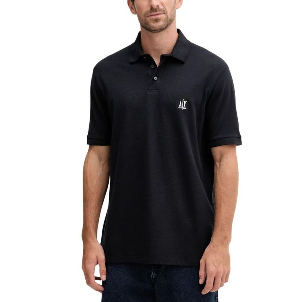 Armani Exchange Blue Cotton Polo Men's Shirt